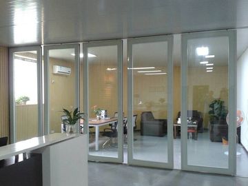 Fleckenlose Raum-Teiler/Aluminiumrahmen, der Glaswand-Trennwand für Büro schiebt