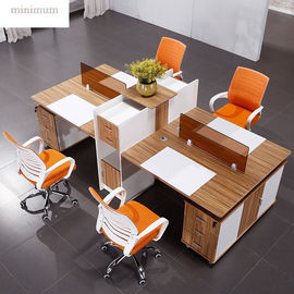 Zollamt-Möbel-Fächer mit Speicherkabinett, 4 Personen-Arbeitsplatz-Schreibtisch