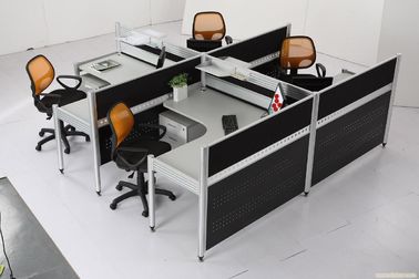Handelsbüro-Möbel-Fächer für vier Leute/hölzerne Computertisch-Büro-Kabinentrennwand
